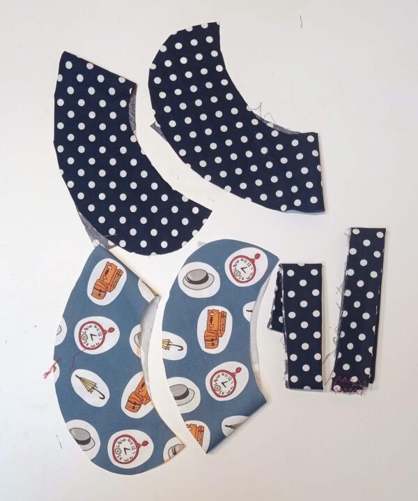 Detachable Collar Ready to Sew Kit, Victorian Navy - Image 4