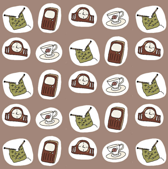 Taupe Vintage Fabric 1930's Home War