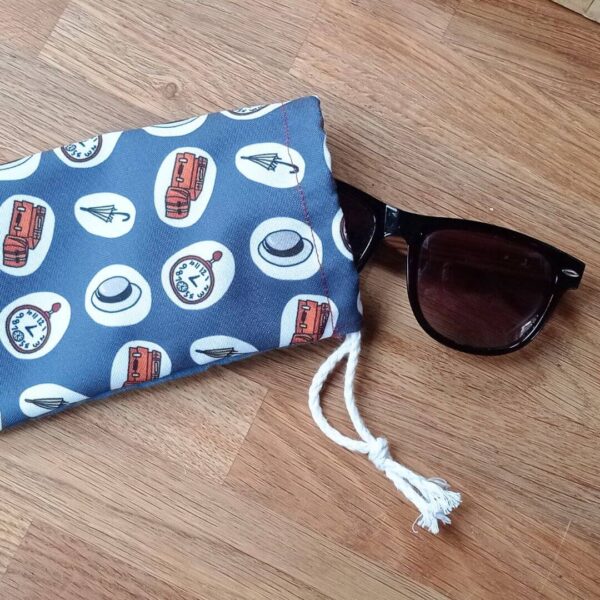 Glasses Case Ready to Sew Kit, Victorian Navy - Image 2