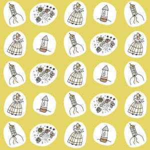 Primrose Vintage Fabric Edwardian Flowers