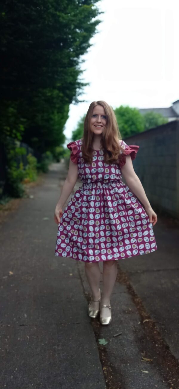 Party Dress Ready to Sew Kit, Victorian Burgundy