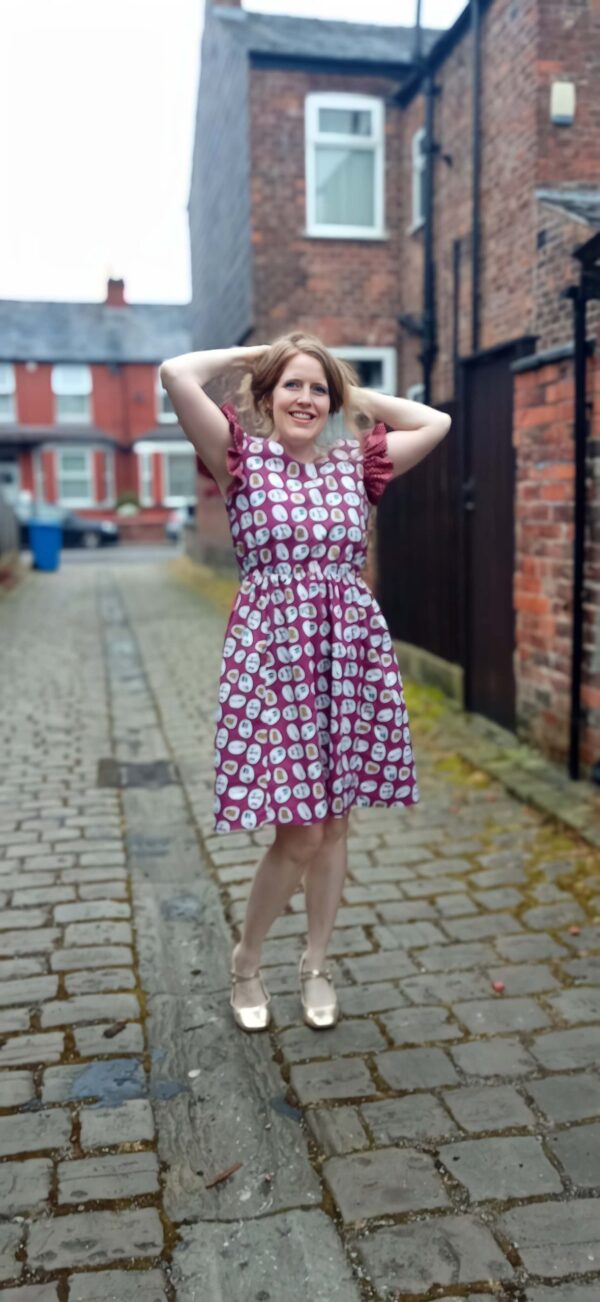 Party Dress Ready to Sew Kit, Victorian Burgundy - Image 2