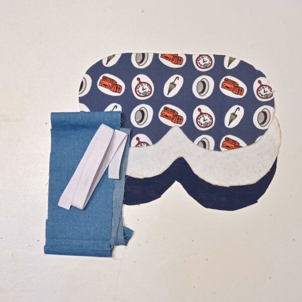 Eye Mask Ready to Sew Kit, Victorian Navy - Image 3